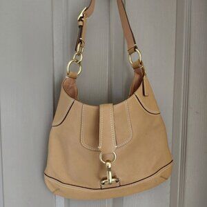 Coach Y2K Tan Pebbled Leather Shoulder Bag